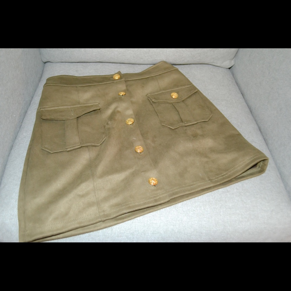 Military Style Mini Skirt